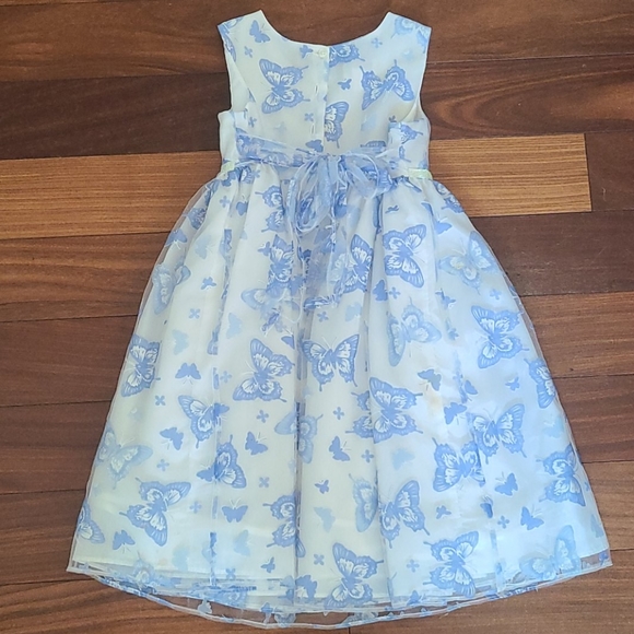 Girls formal blue butterfly print dress🦋🦋🦋 - Picture 4 of 4